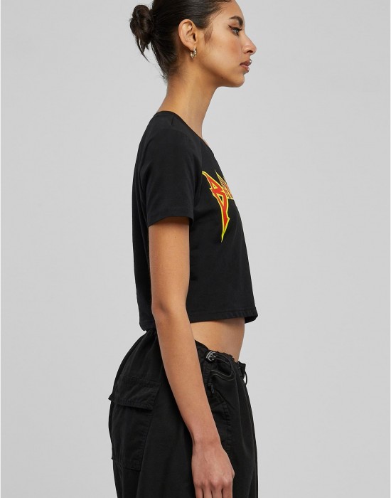 Тениска Badgirls Cropped Tee black XXL
