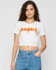 Тениска Badgirls Cropped Tee white XXL