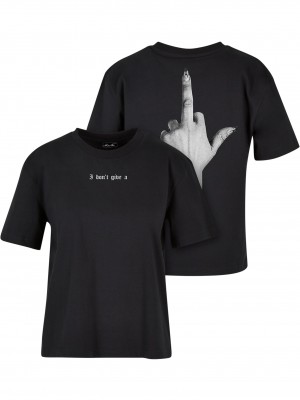 Тениска I Don't Give A Tee black XXL