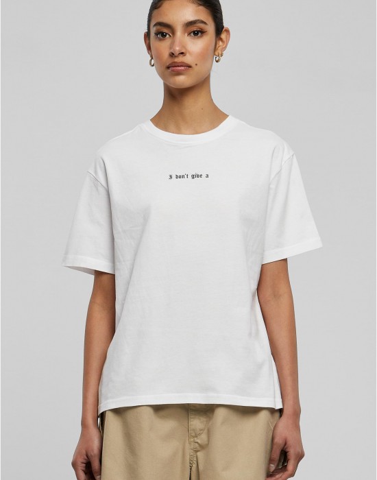 Тениска I Don't Give A Tee white XXL