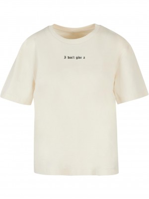 Тениска I Don't Give A Tee whitesand XXL