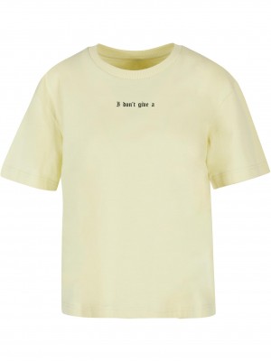 Тениска I Don't Give A Tee softyellow XXL