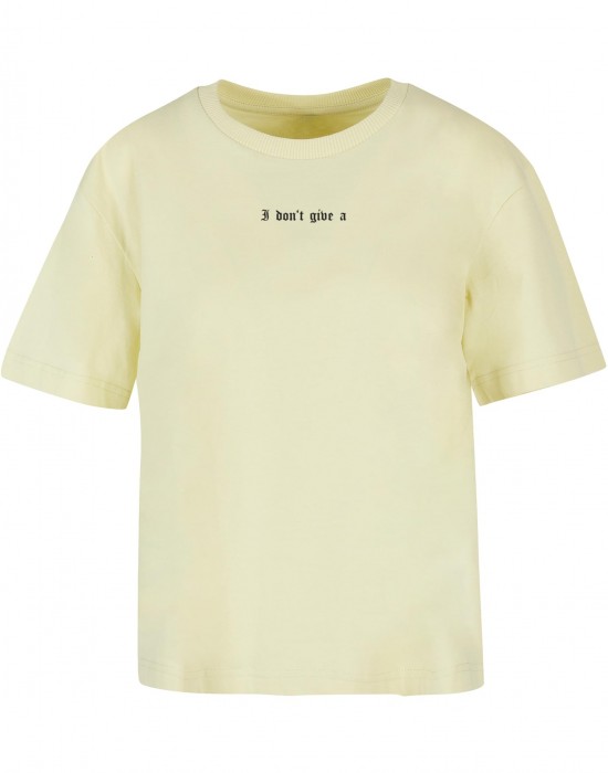 Тениска I Don't Give A Tee softyellow XXL
