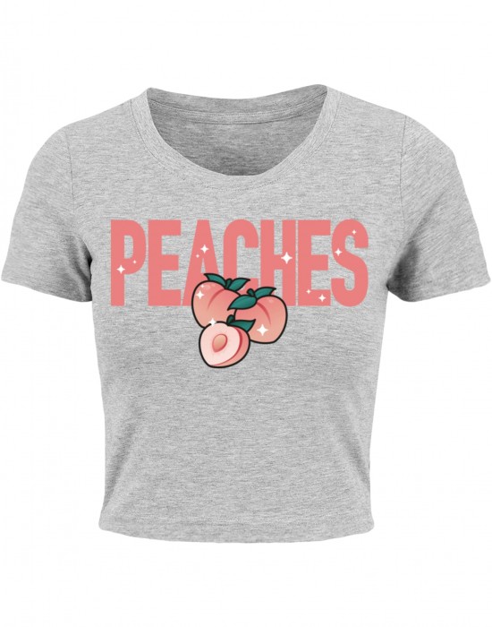 Тениска Peaches Cropped Tee grey XXL
