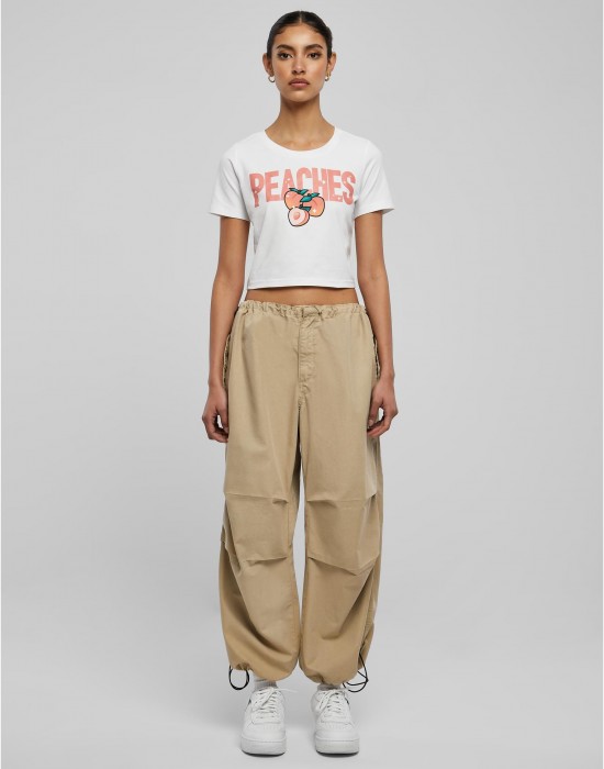 Тениска Peaches Cropped Tee white XXL