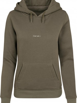 Суичър I Don't Give A Hoody olive XXL