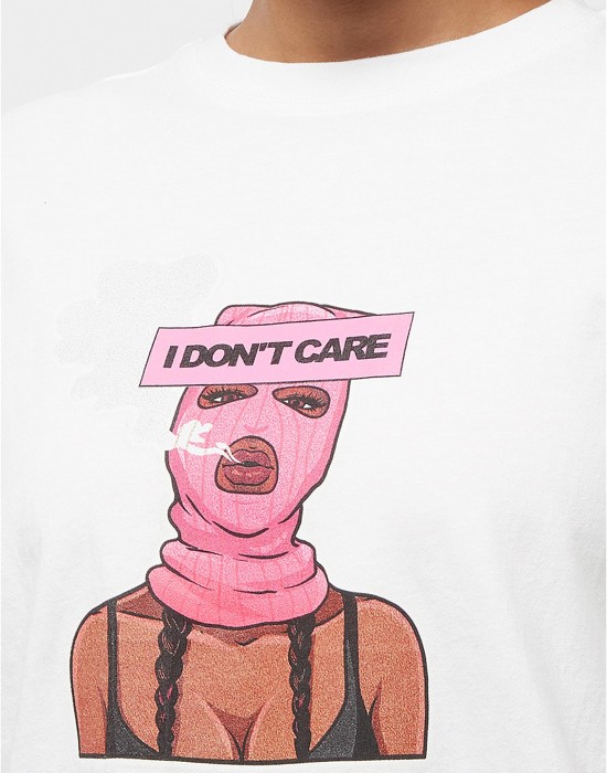 Тениска I Don't Care Tee  white XXL