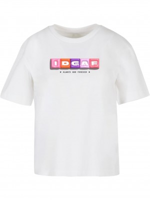 Тениска IDGAF Tee white XXL