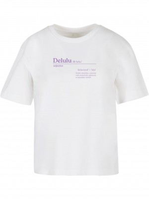 Тениска Delulu Definition Tee white XXL