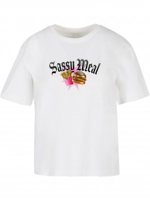 Тениска Sassy Meal Tee white XXL