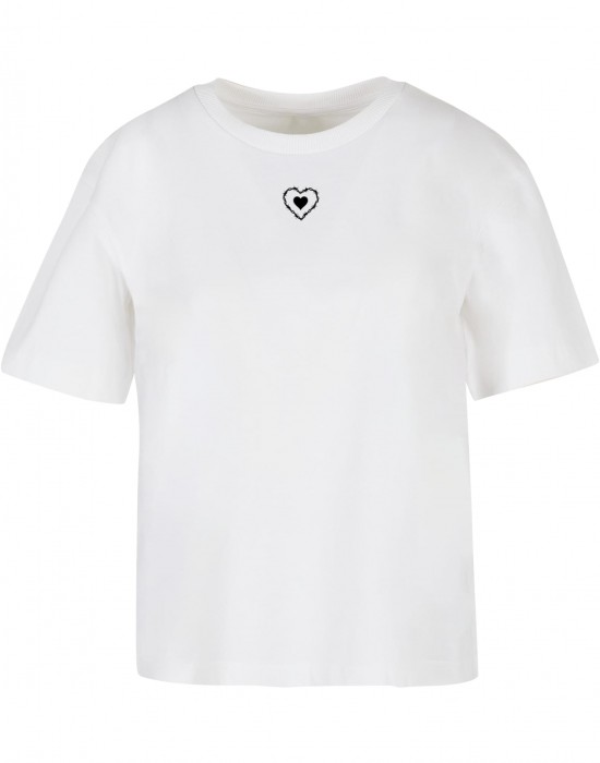 Тениска Good Vibes Only Heart Tee white XXL