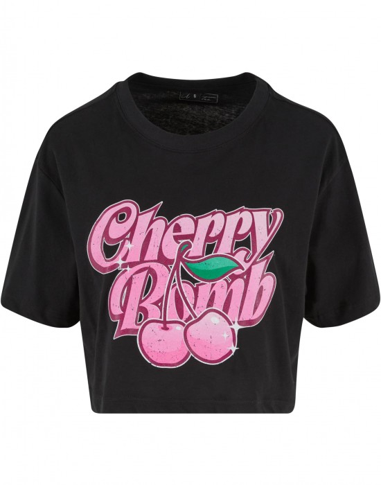 Тениска Cherry Bomb Ladies Short Overized Tee black XXL
