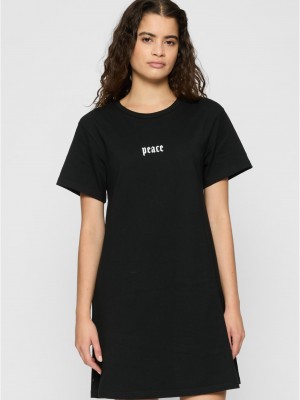 Тениска Girls Peace Hand Ladies Tee Dress black XXL