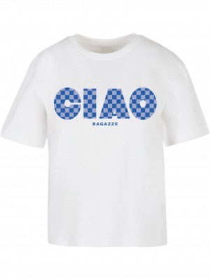 Тениска Ciao Ragazze Tee white XXL