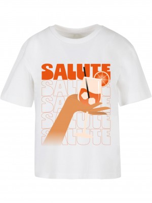 Тениска Saluti A Tutti Tee white XXL