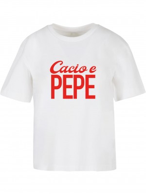 Тениска Cacio E Pepe Tee white XXL