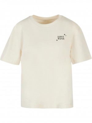 Тениска Gradient Heart Pride Tee whitesand XXL