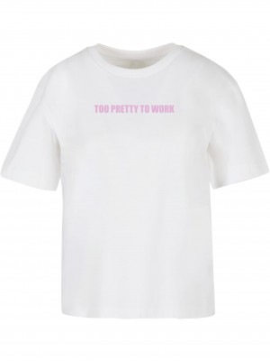 Тениска Too Pretty Tee white XXL