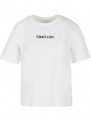 Тениска I Don?t Care Tee white XXL