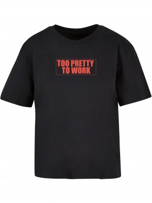 Тениска Too Pretty To Work Tee black XXL