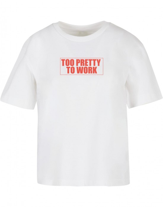 Тениска Too Pretty To Work Tee white XXL