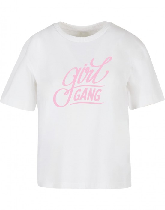 Тениска Girl Gang Wording Tee white XXL