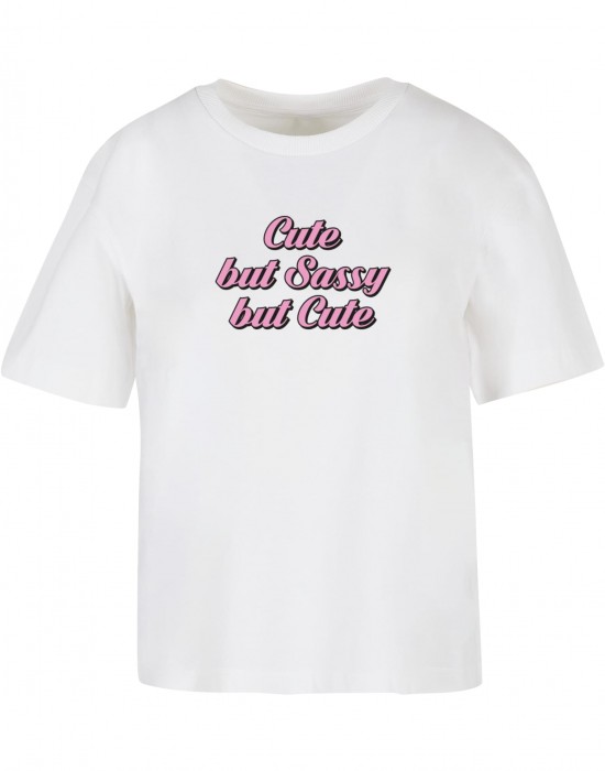 Тениска Cute But Sassy Tee white XXL