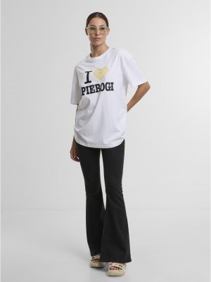 Тениска I Love Pierogi Oversize Boyfriend Tee white XS