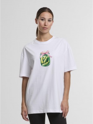 Тениска Gurken Glas Oversize Boyfriend Tee white XS