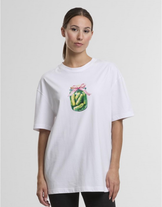 Тениска Gurken Glas Oversize Boyfriend Tee white XS