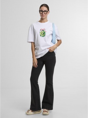 Тениска Gurken Glas Oversize Boyfriend Tee white XS