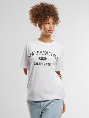 Тениска San Francisco City Wording Tee white XXL