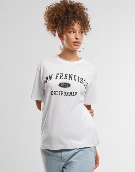 Тениска San Francisco City Wording Tee white XXL