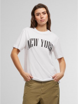 Тениска New York City Wording Tee white XXL