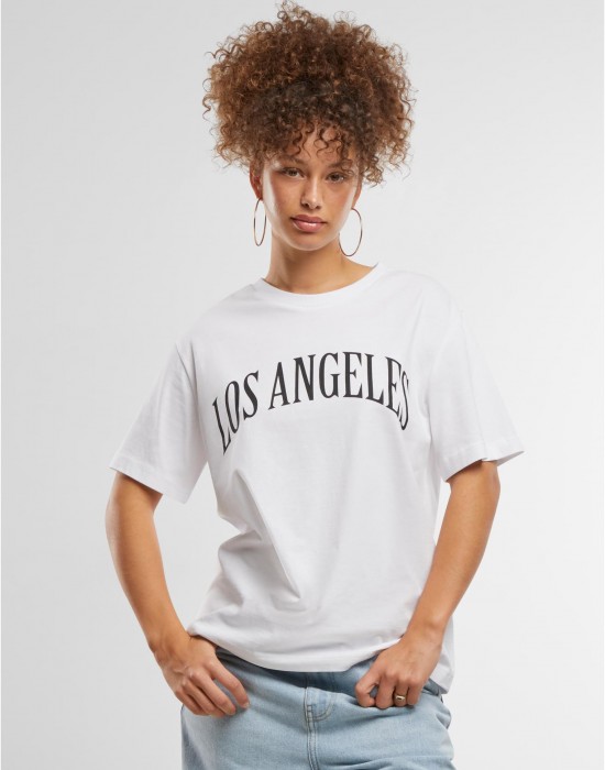 Тениска Los Angeles City Wording Tee white XXL