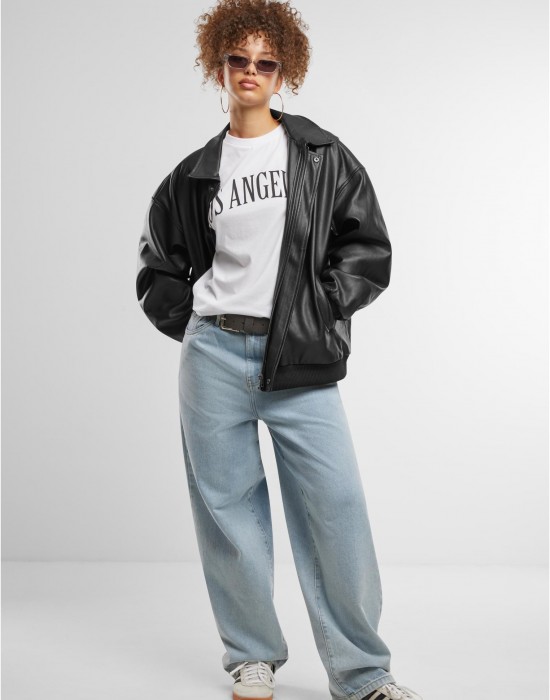 Тениска Los Angeles City Wording Tee white XXL