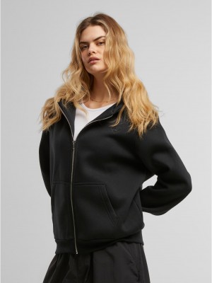 Суичър Peace Sign EMB Fluffy Zip Hoody black XXL