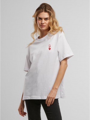 Тениска Queen Card EMB Tee white XXL