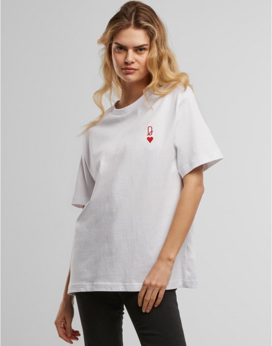 Тениска Queen Card EMB Tee white XXL