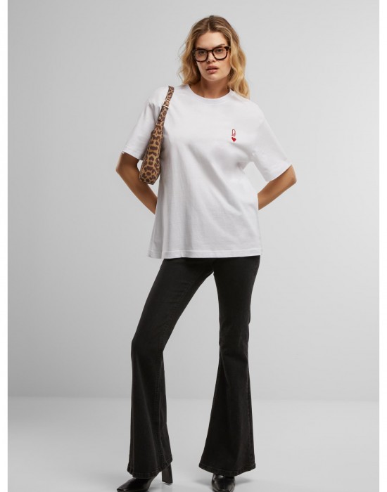 Тениска Queen Card EMB Tee white XXL