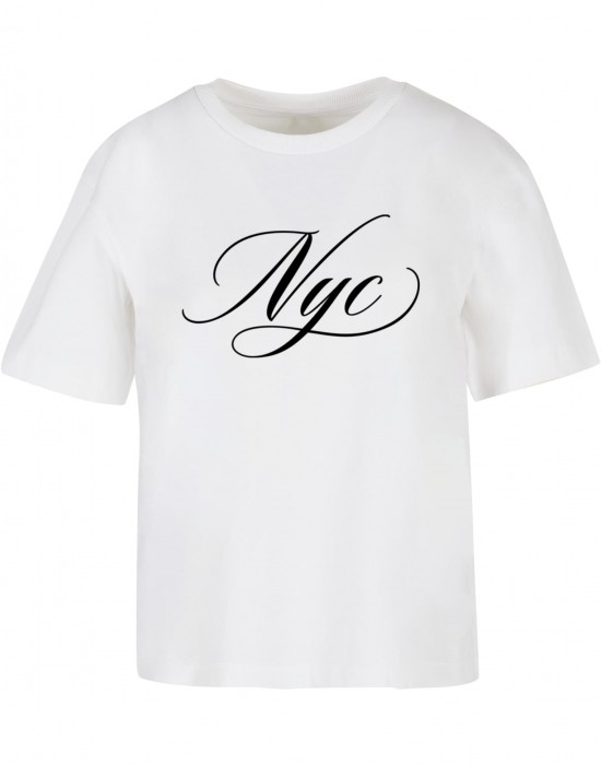 Тениска NYC Calligraphy Letters Tee white XXL