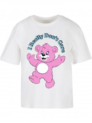 Тениска Really Don't Care Pink Bear Tee white XXL