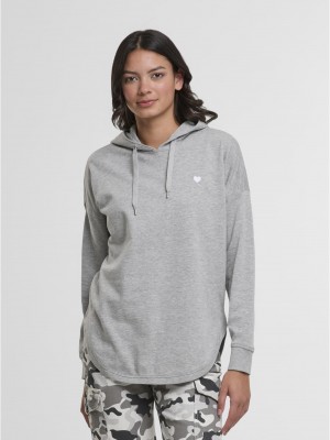 Суичър Heart EMB Ladies Oversized Hoody grey XS