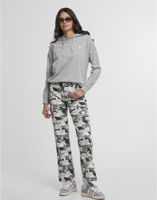 Суичър Heart EMB Ladies Oversized Hoody grey XS