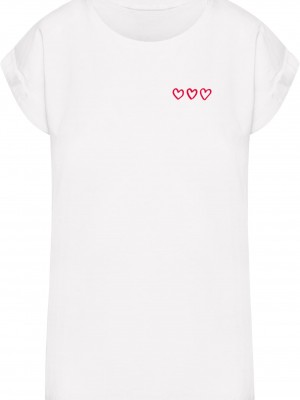 Тениска Three In A Row Ladies Extended Shoulder Tee white XXL