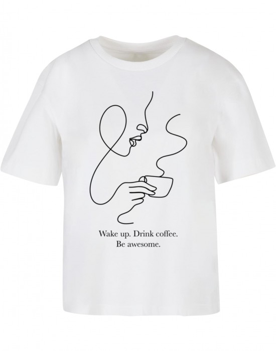 Тениска Drink Coffee Be Awesome Tee white XXL