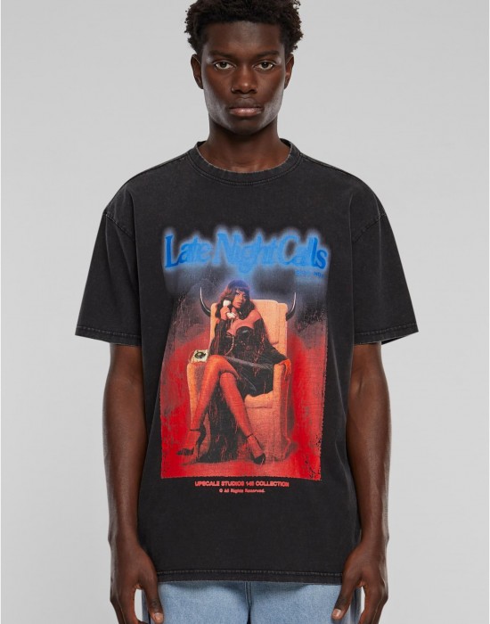 Тениска Late Night Calls Acid Heavy Oversize Tee black XXL Тениска Late Night Calls Acid Heavy Oversize Tee black XXL