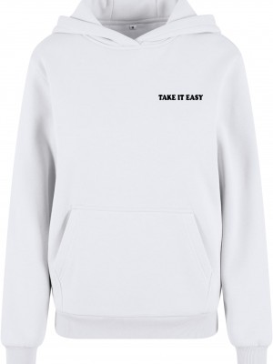 Суичър Take It Easy Flowers Ladies Fluffy Hoody white XXL