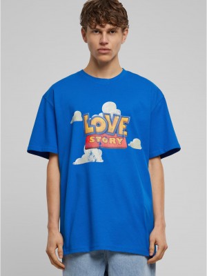 Тениска Love Story Heavy Oversize Tee cobalt blue XXL
