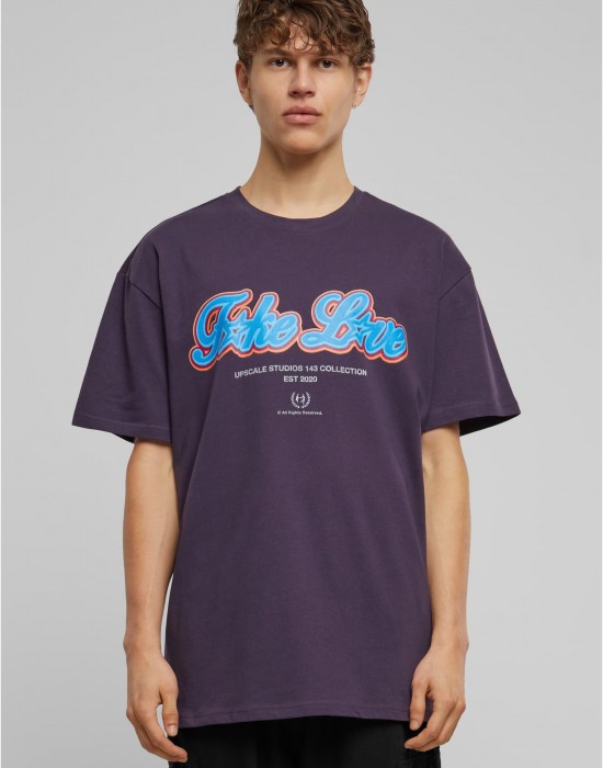 Тениска F*ke L*ve Heavy Oversize Tee purplenight XXL Тениска F*ke L*ve Heavy Oversize Tee purplenight XXL